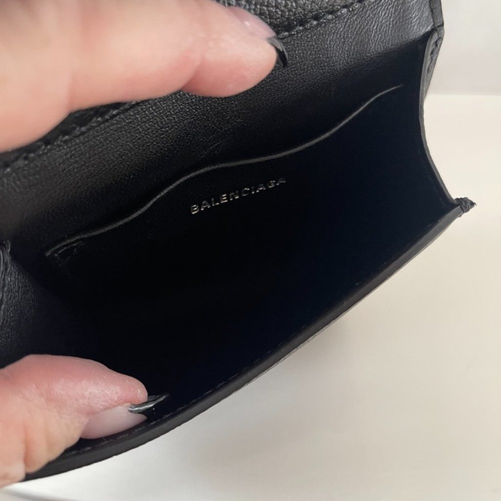 Balenciaga Shoulder Bag/Leather/Black/Ghost Phone Holder Bag (XR2153) - Picture 5 of 9